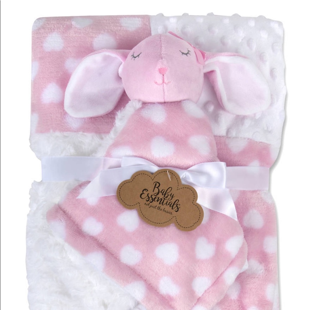 NWT- Baby Girl Blanket & Snuggler - Picture 1 of 6